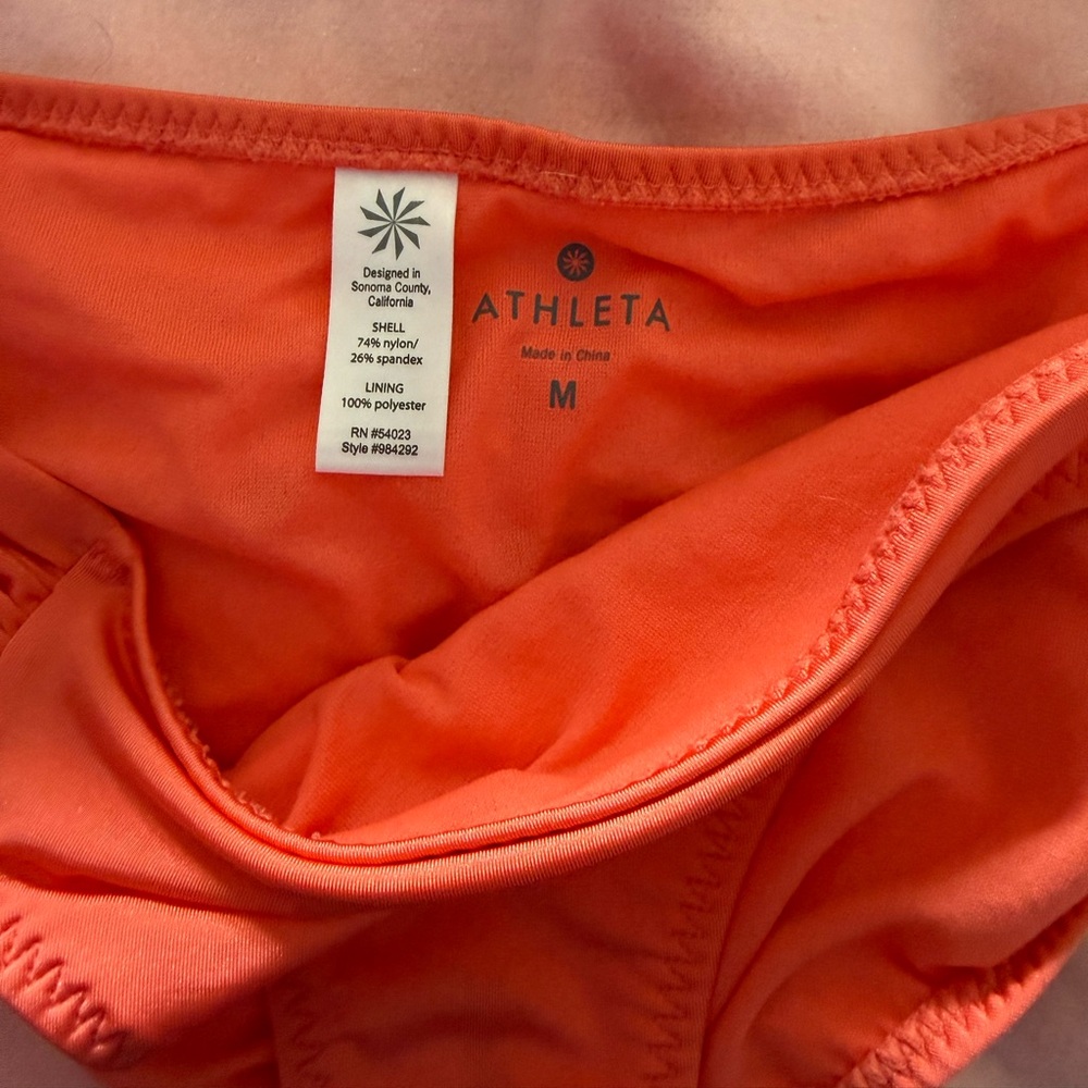 Athleta Coral Swim Bottom size M